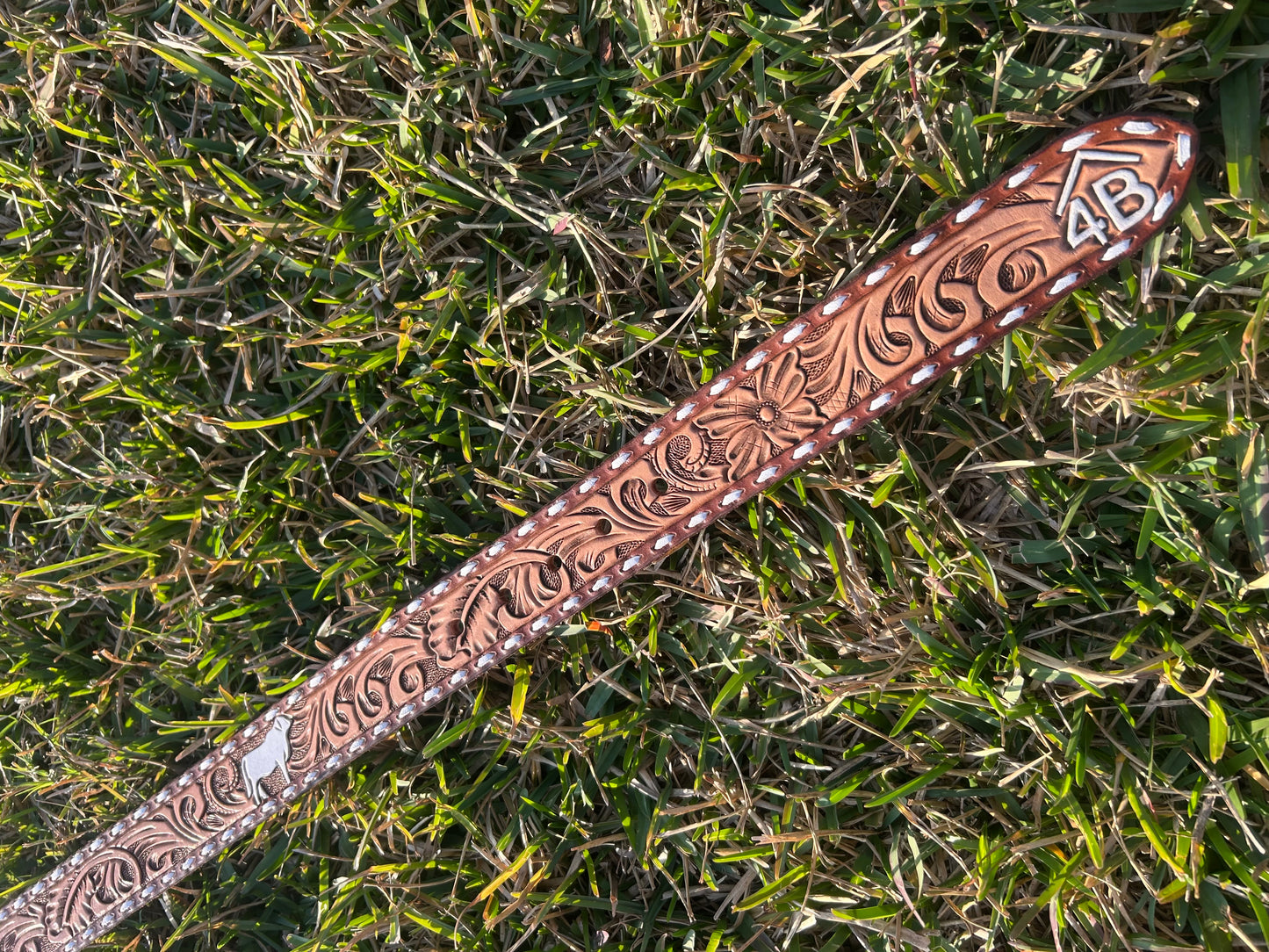 Tooled Belts Buckstitched
