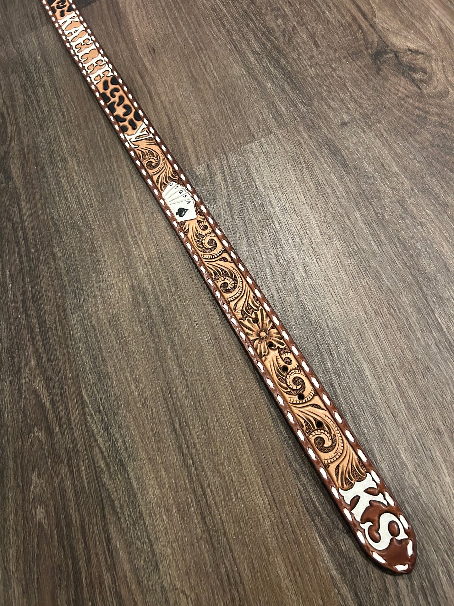 Tooled Belts Buckstitched