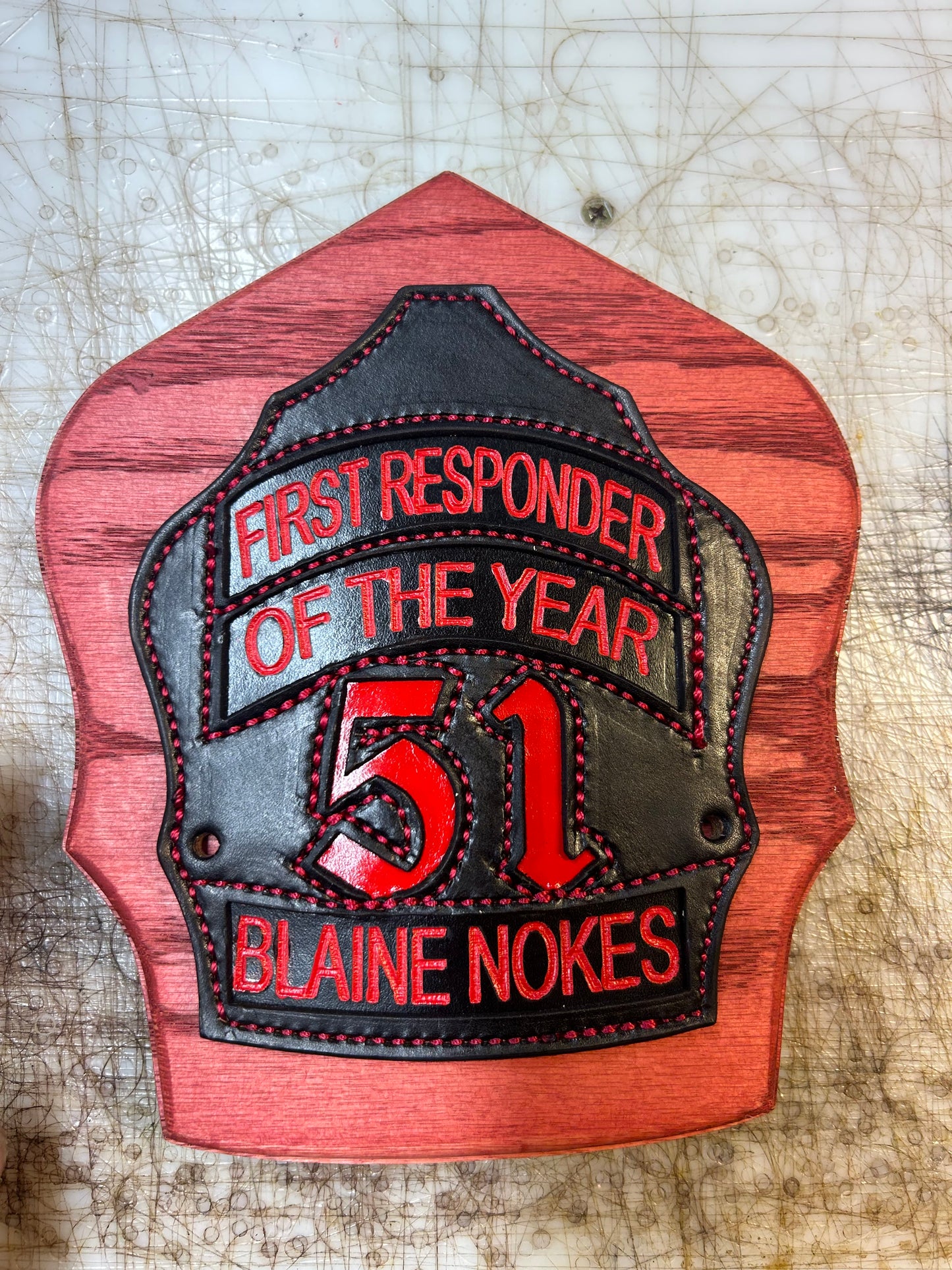 Laser Engraved Fire Helmet Shield