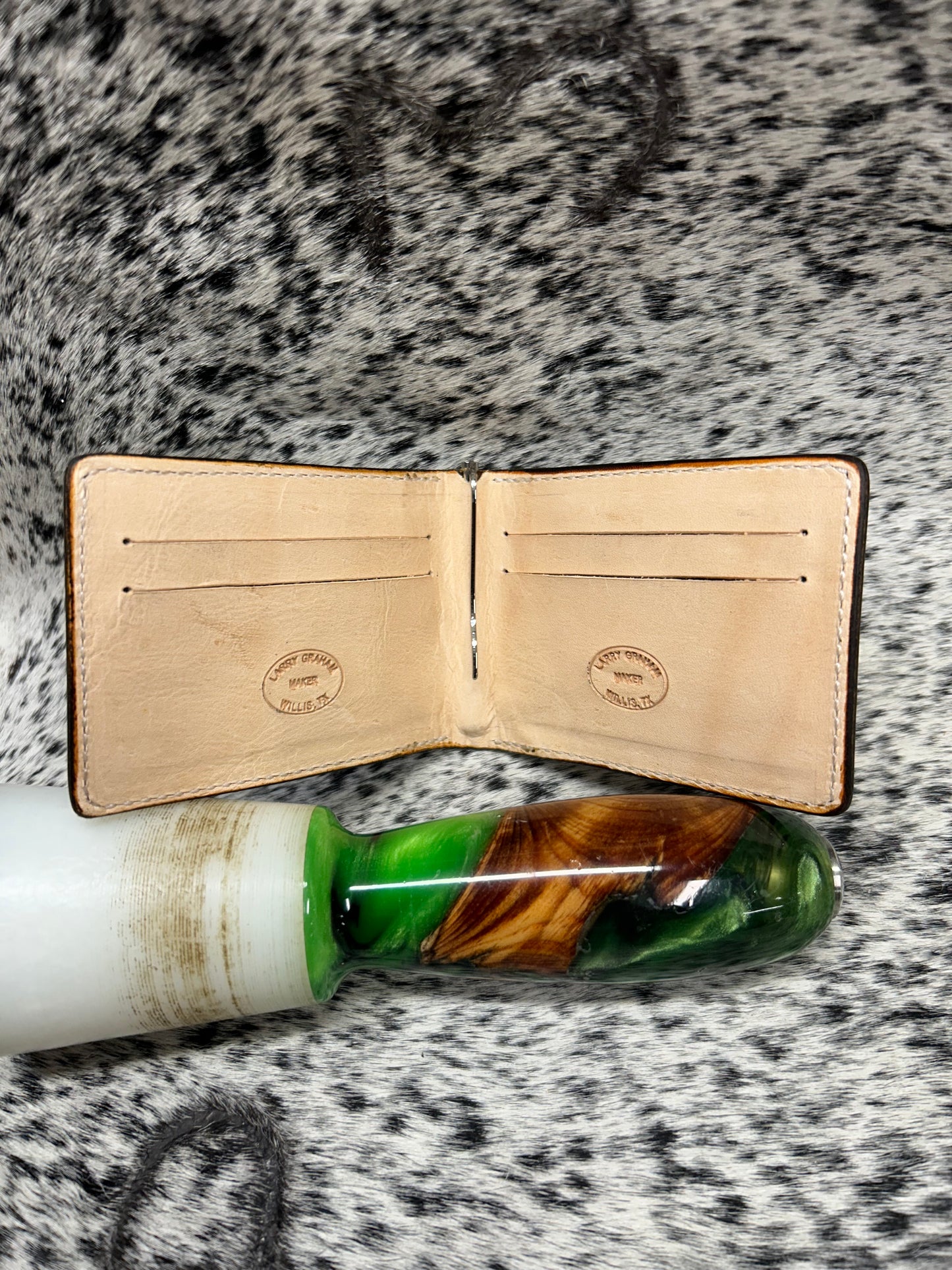 Custom front pocket wallet.