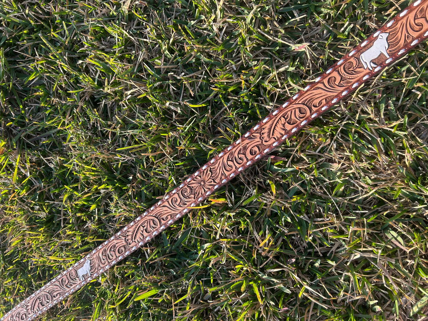 Tooled Belts Buckstitched