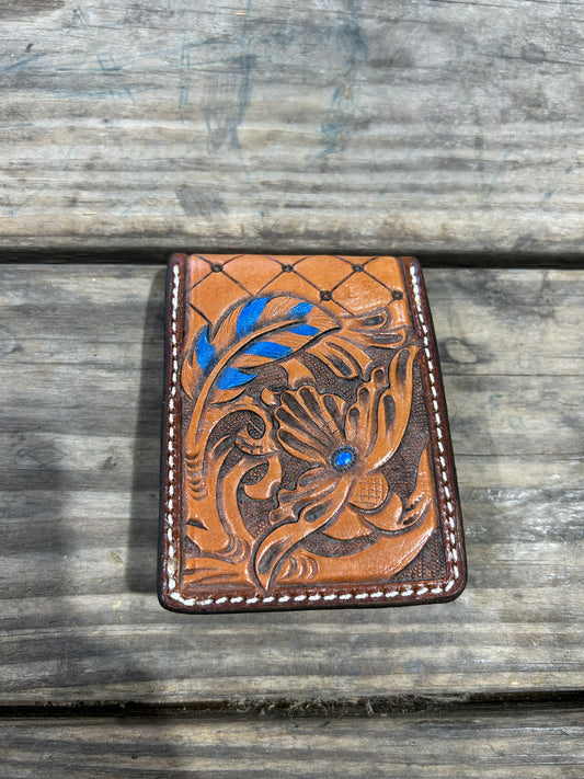 Blue Floral Wallet