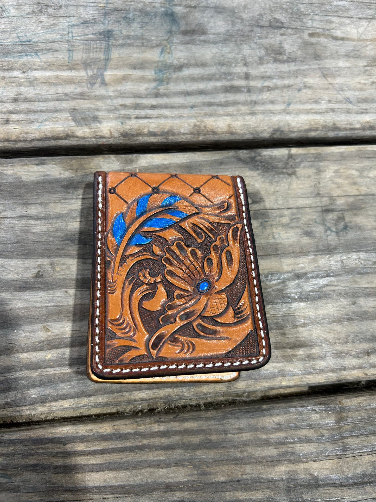 Blue Floral Wallet