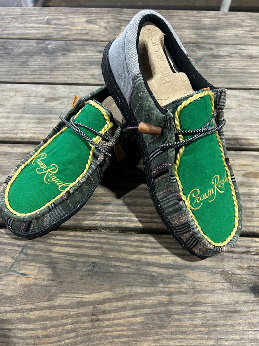 Green Crown Royal Hey-dudes - Size 11
