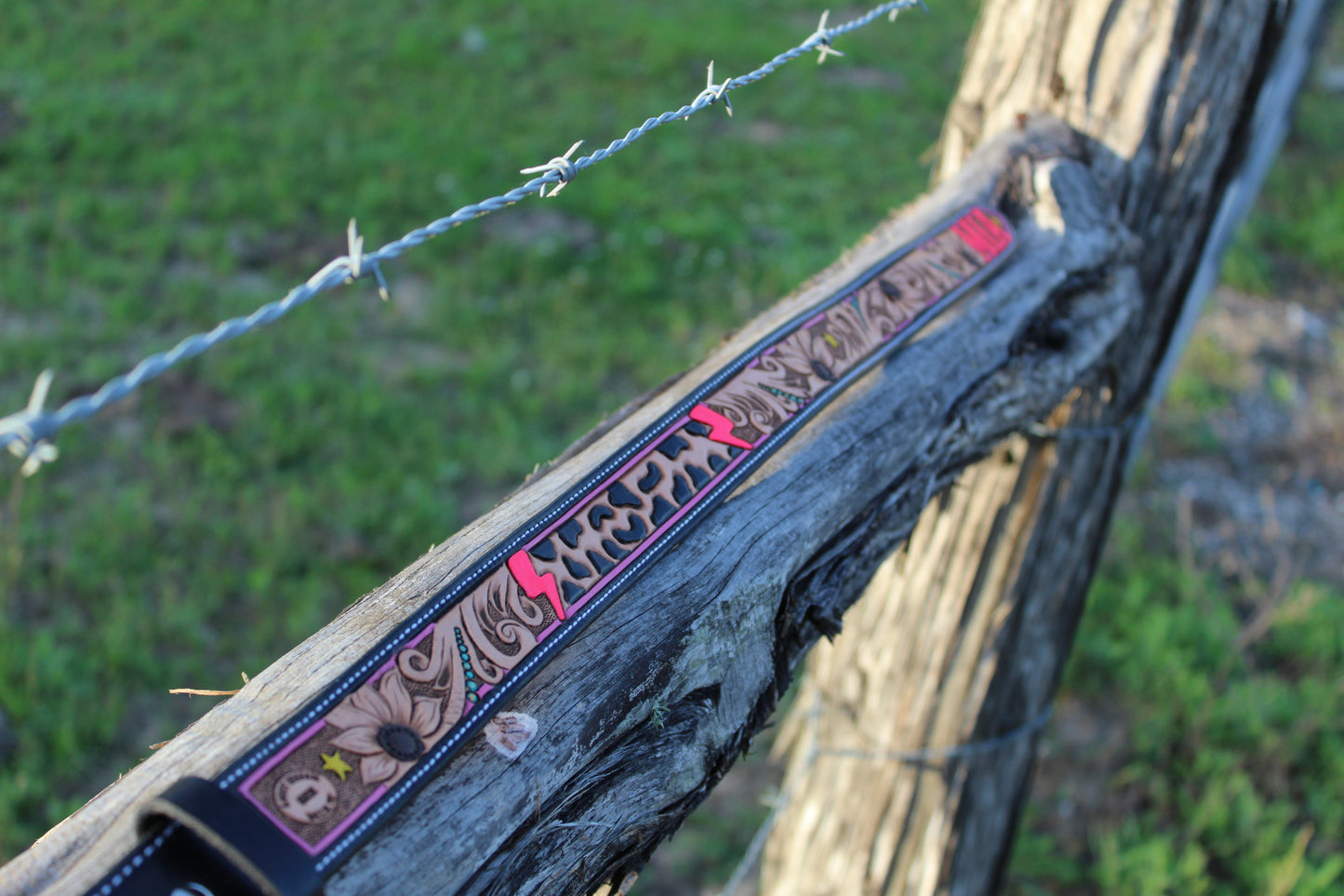 Custom Floral Tooled Belt