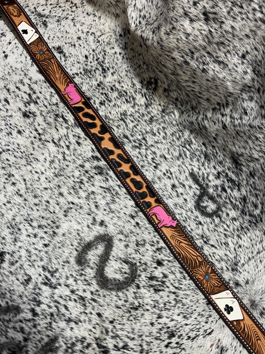 Custom Floral Tooled Belt