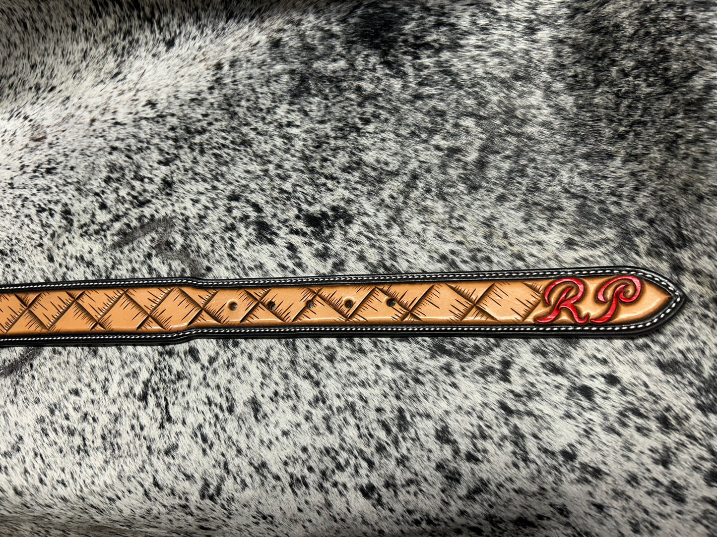 Custom Floral Tooled Belt