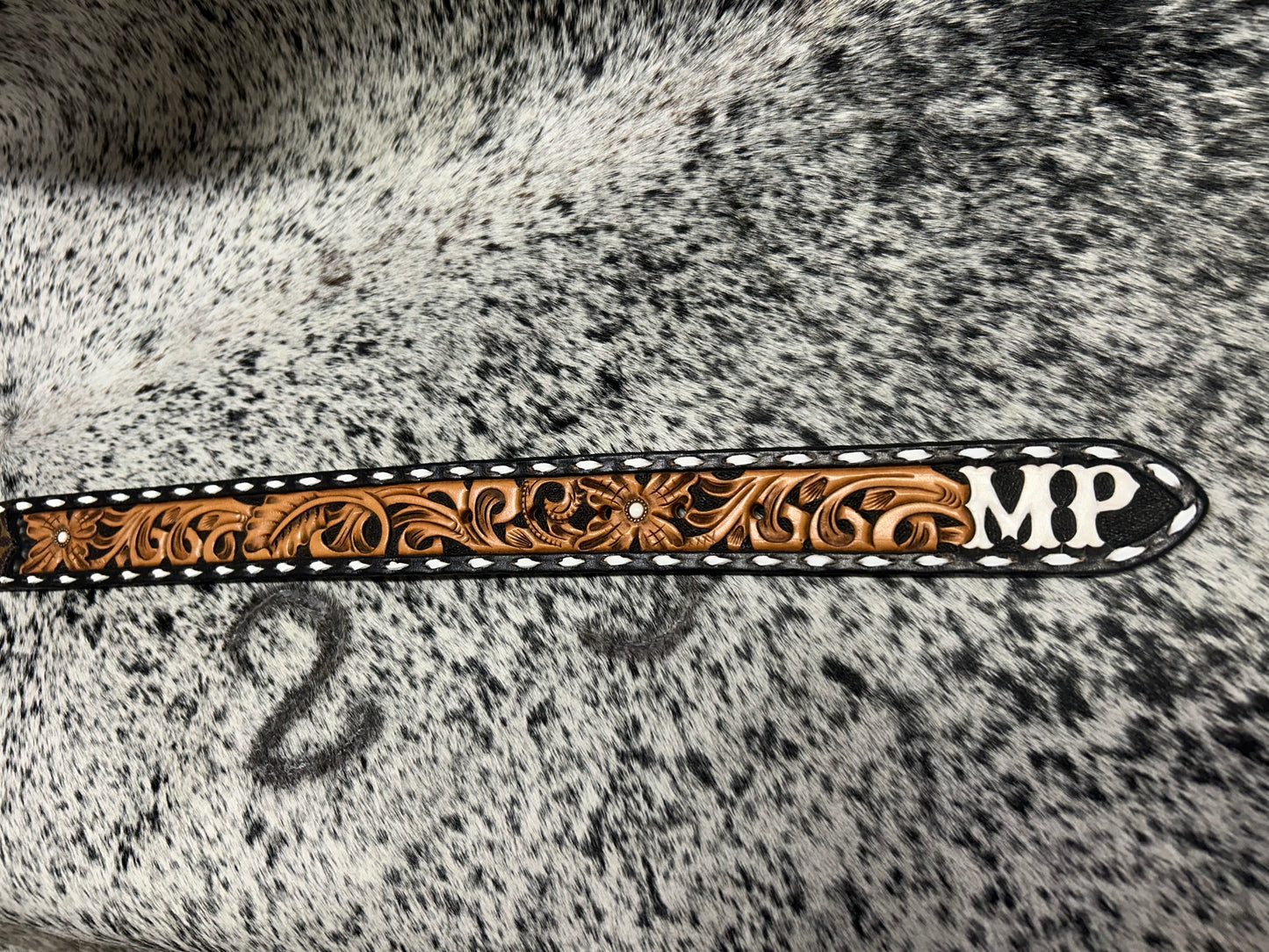 Tooled Belts Buckstitched