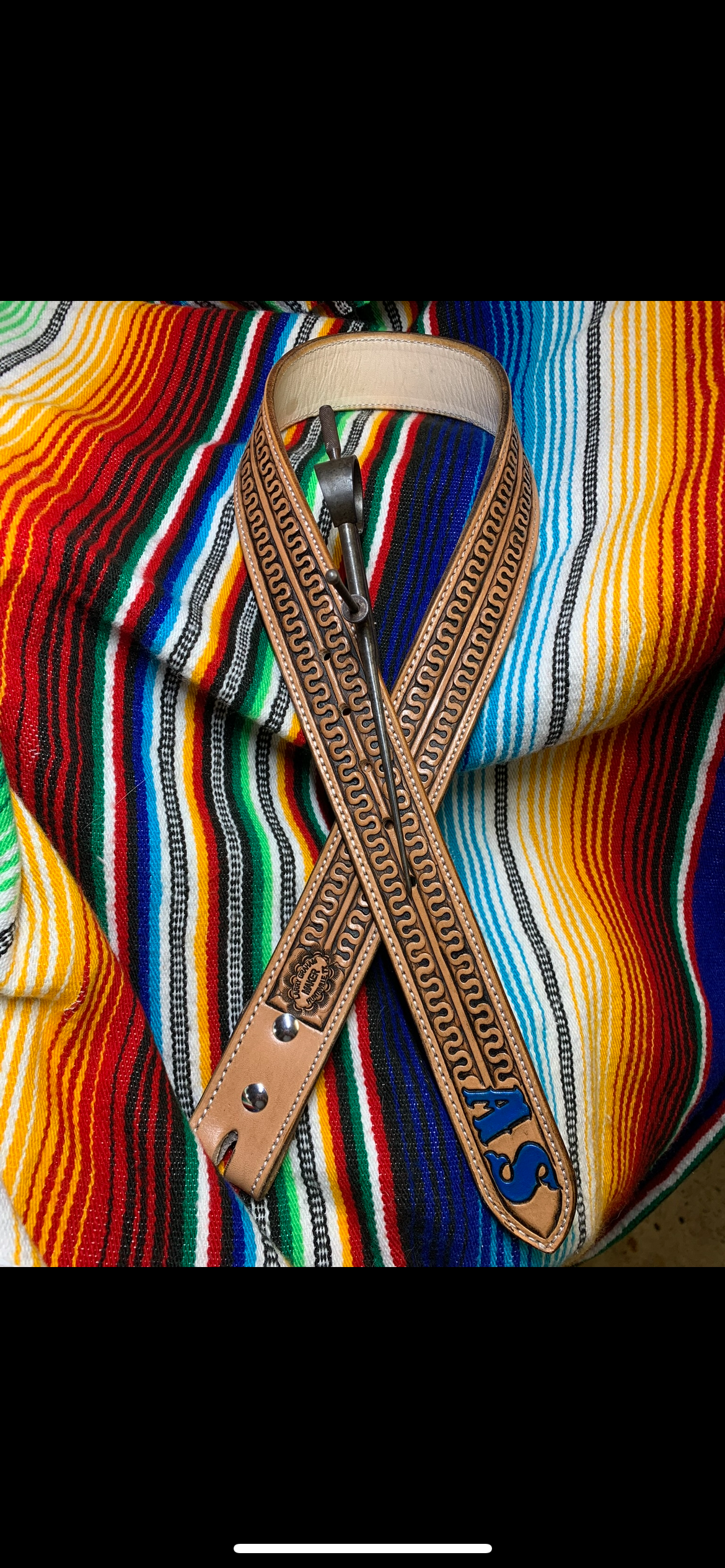 Custom Floral Tooled Belt