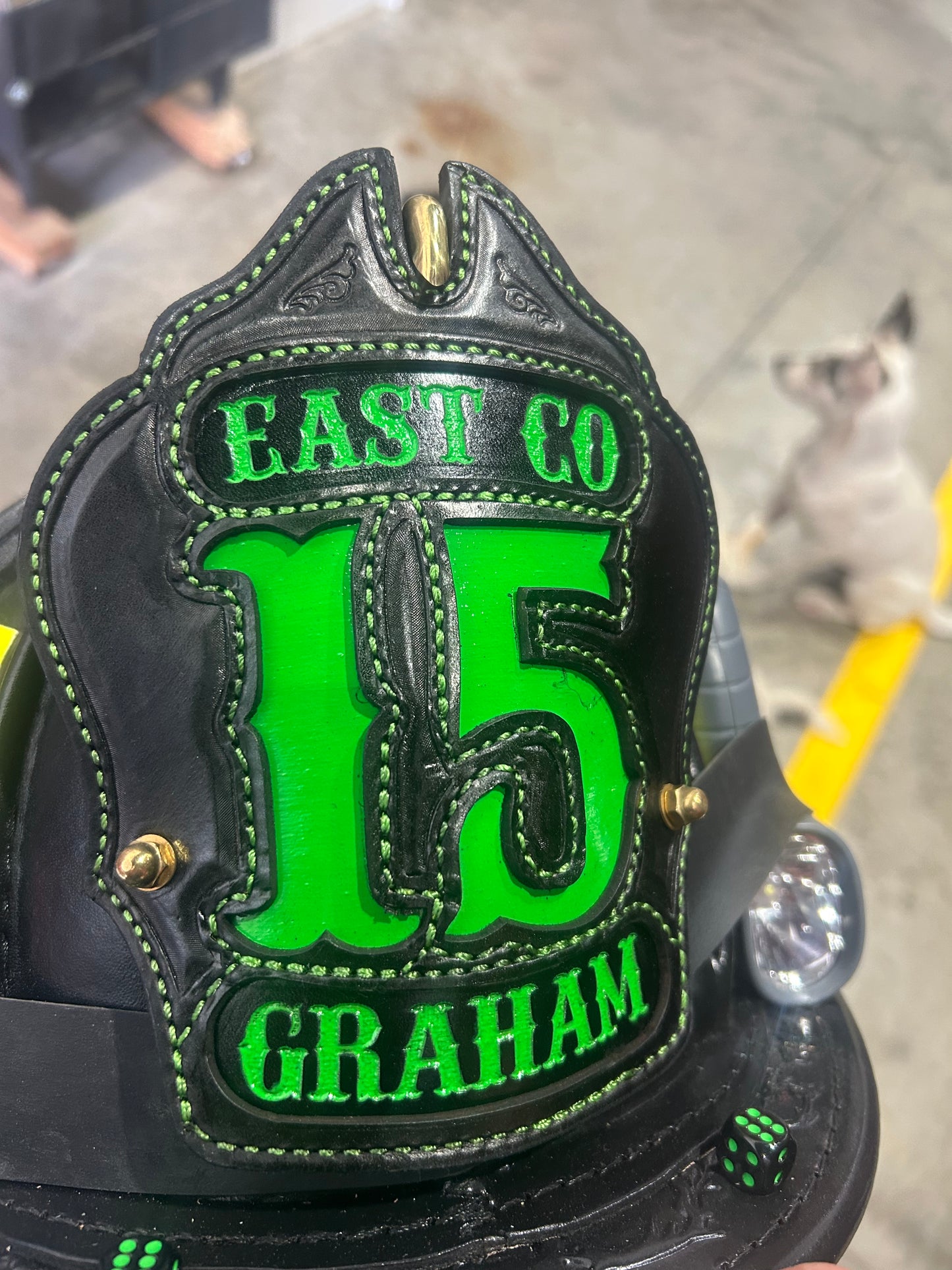 Tooled/Laser Engraved Fire Helmet Shield