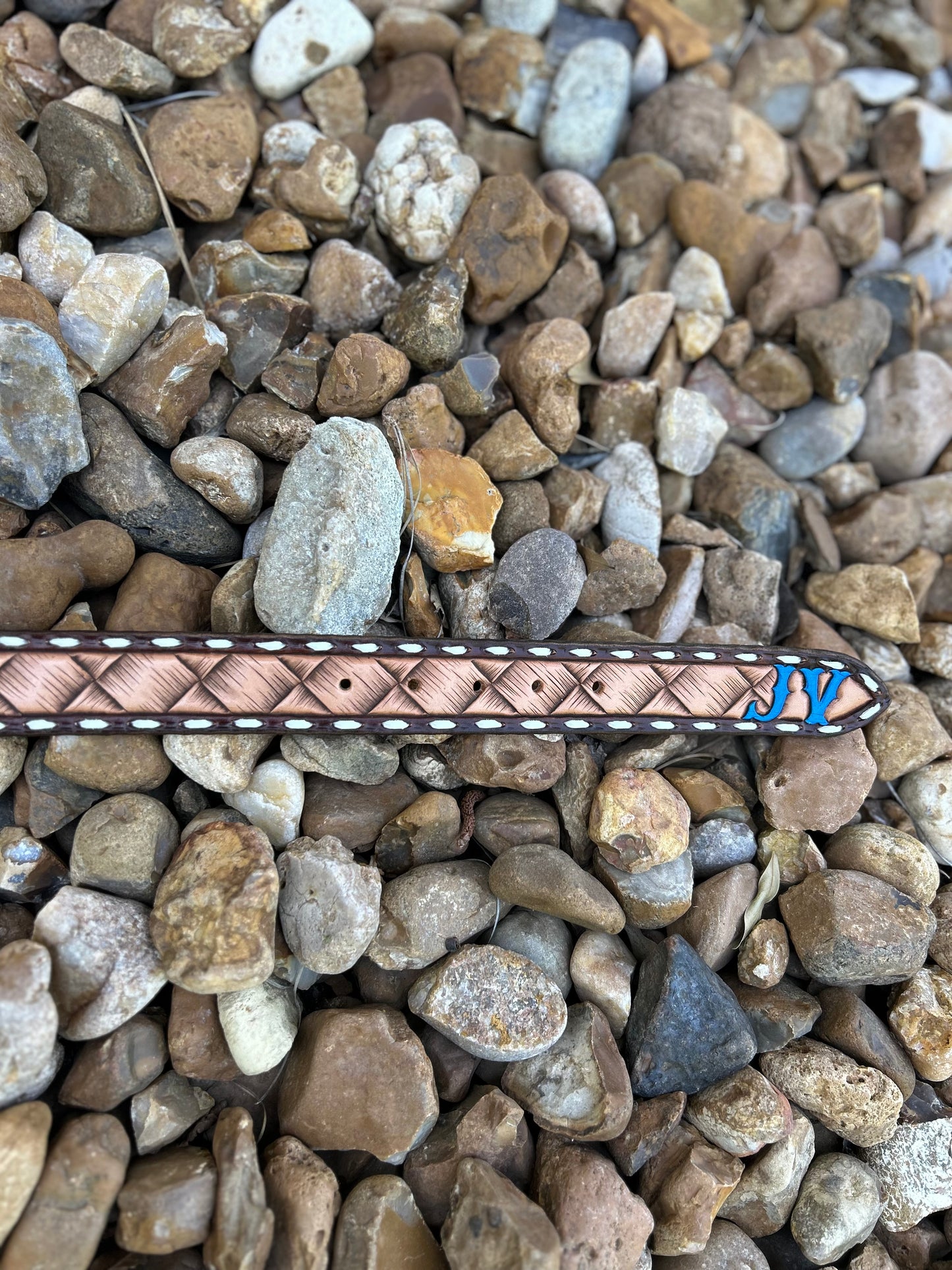 Tooled Belts Buckstitched