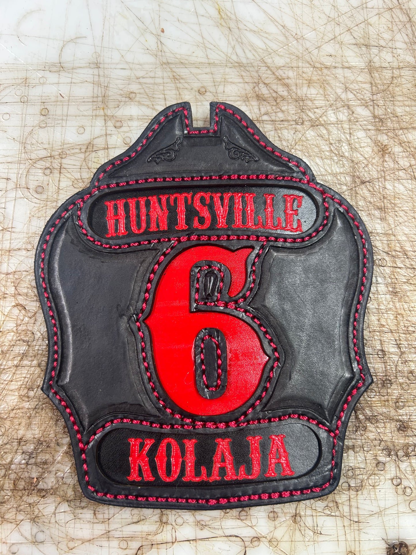 Tooled/Laser Engraved Fire Helmet Shield